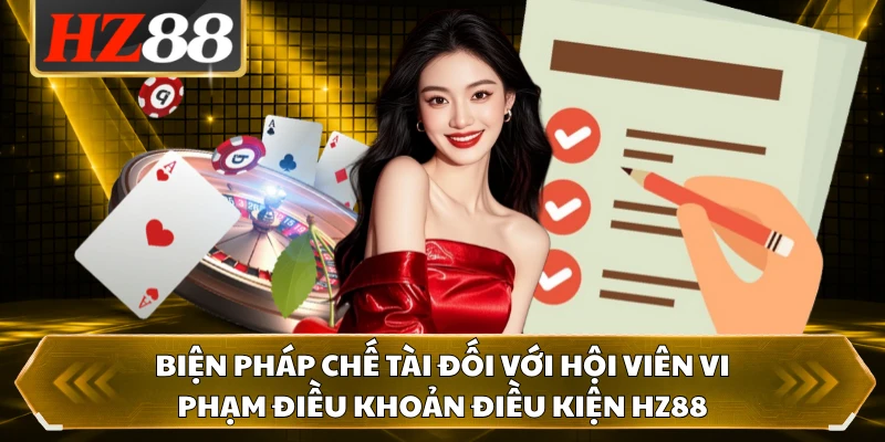 Biện pháp chế tài đối với hội viên vi phạm điều khoản điều kiện HZ88
